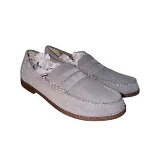 Hush Puppies Gray Suede Penny Loafers WorryFree Leather Sole Women’s 8 classic